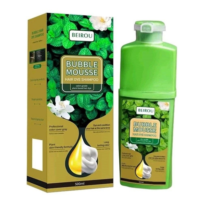 Babol Mousse Original Black Hair Color Shampoo 500ml - Special Black