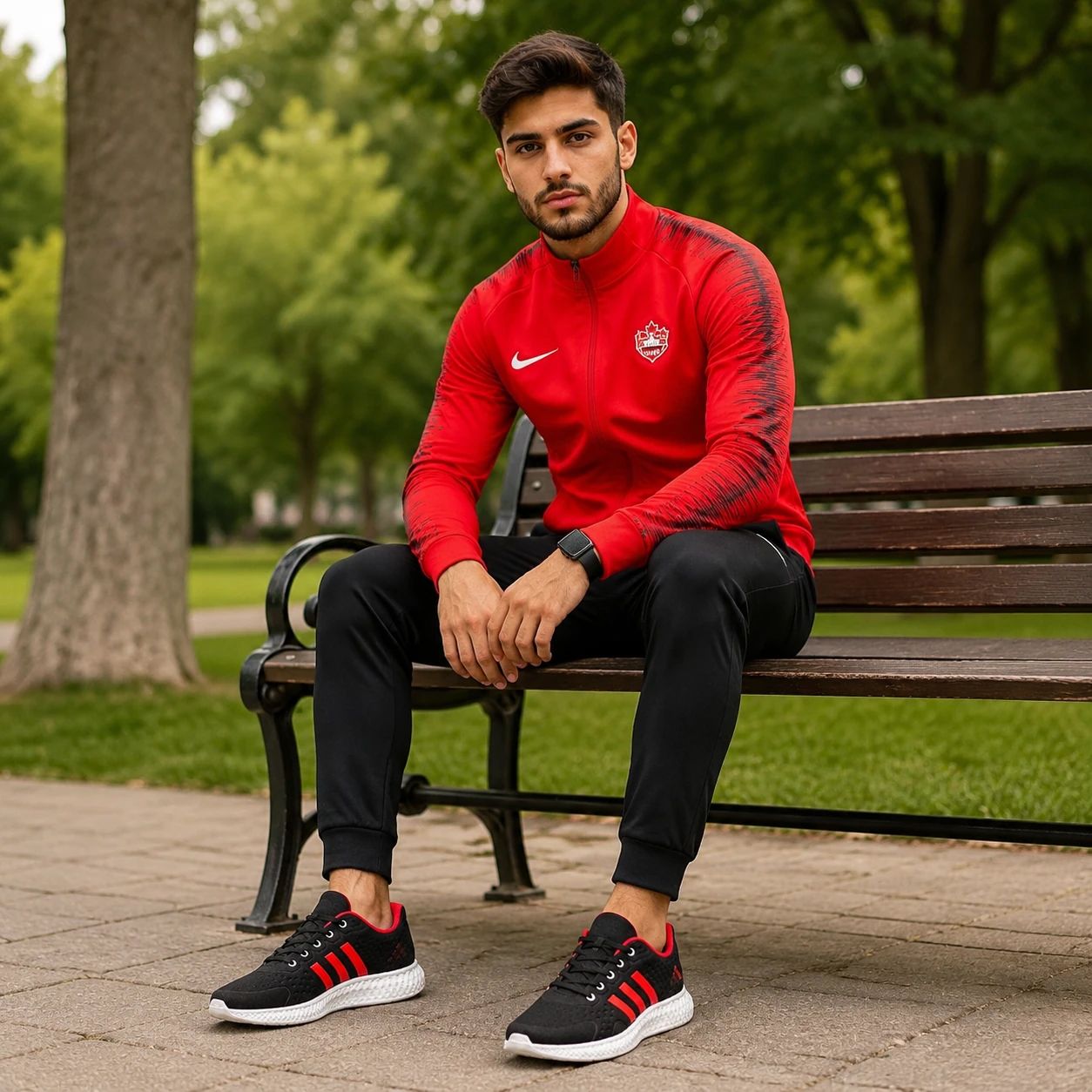 پکیج ست بهاره مردانه پرسپولیس مدل J92 کفش ورزشی مدل Alshenویژه - تصویر 2